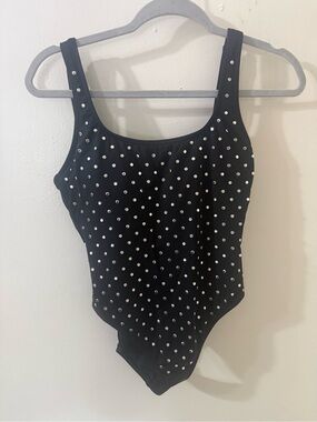 Michael Kors Black Studded Girls' One-Piece Bodysuit